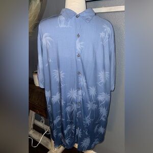 Batik bay Blue Palm Tree Button-Up Shirt